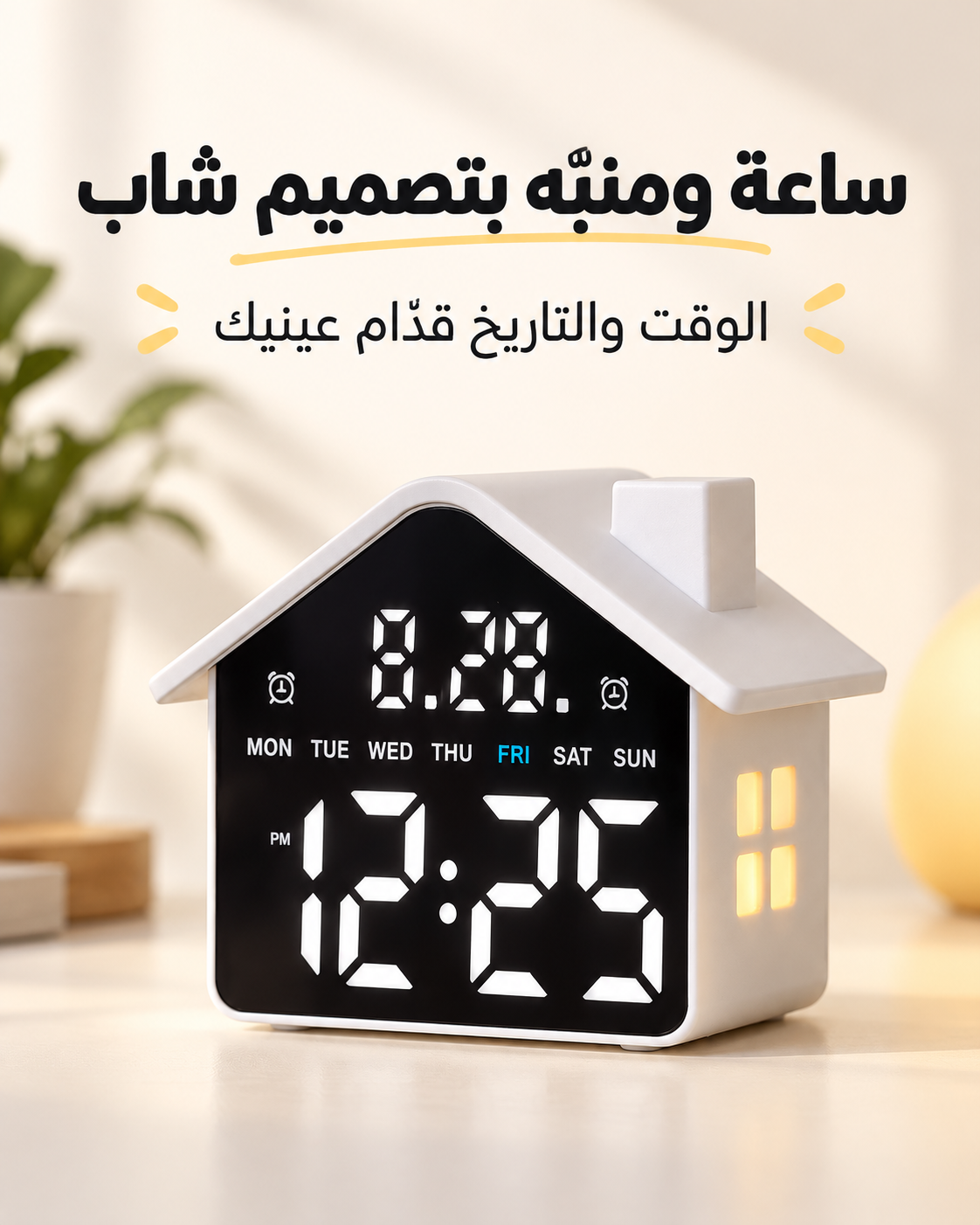 Réveil Maison LED - منبّه على شكل منزل 🏠⏰✨